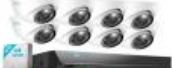 קיט 8 מצלמות כיפה 12 מגה Reolink RLK16-1200D8-A (2.8MM)